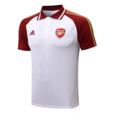 Mens Arsenal Polo Shirt White 2021/22