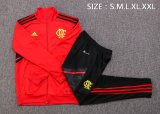 Mens Flamengo Jacket + Pants Training Suit Red 2022/23