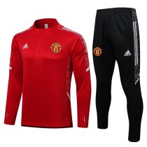 Mens Manchester United Training Suit Red 2021/22