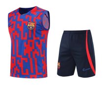 Mens Barcelona Singlet Suit Blue - Red 2022/23