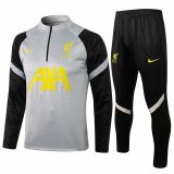 Mens Liverpool Training Suit Grey 2021/22