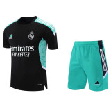 Mens Real Madrid Short Training Suit Black 2021/22
