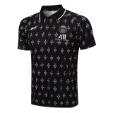 Mens PSG Polo Shirt Black Digits 2021/22