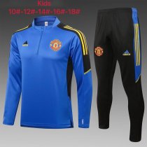 Kids Manchester United Training Suit Blue 2021/22