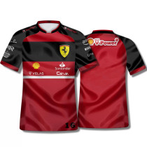 Mens Scuderia Ferrari F1 Team T-Shirt - Black - Red 2022