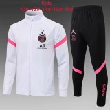Kids PSG x Jordan Jacket + Pants Training Suit White 2021/22