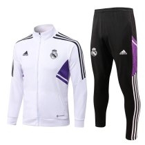Mens Real Madrid Jacket + Pants Training Suit White 2022/23