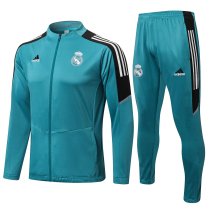 Mens Real Madrid Jacket + Pants Training Suit Green 2021/22