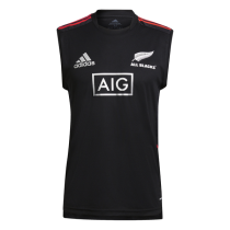 Mens New Zealand All Blacks Primeblue Performance Rugby Training Singlet 2021 - Black