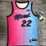 Mens Miami Heat Nike Viceversa Pink Blue Gradiant 2020/21 Swingman Jersey - City Edition
