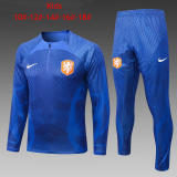 Kids Netherlands Training Suit Blue 2022