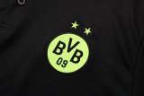 Mens Borussia Dortmund Polo Shirt Pure Black 2021/22