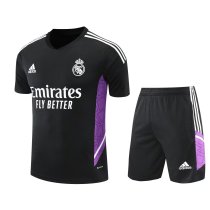 Mens Real Madrid Short Training Suit Black 2022/23