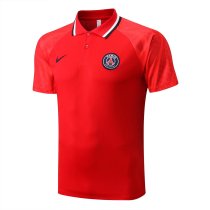 Mens PSG Polo Shirt Red 2022/23