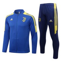 Mens Juventus Jacket + Pants Training Suit Blue - Yellow 2021/22