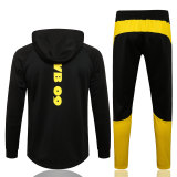 Mens Borussia Dortmund Hoodie Jacket + Pants Training Suit Black 2021/22