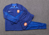 Kids Netherlands Jacket + Pants Training Suit Blue 2022