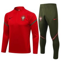 Mens Portugal Training Suit Red 2021/22