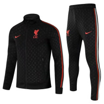 Mens Liverpool Jacket + Pants Training Suit Black 2021/22
