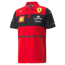 Mens Scuderia Ferrari F1 Team Polo - Red 2022