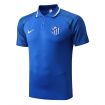 Mens Atletico Madrid Polo Shirt Blue 2022/23