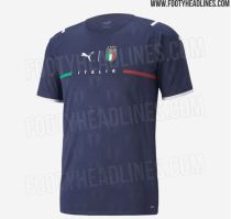 Mens Italy Goalkeeper Blue Jersey 2021/22