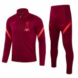 Mens Liverpool Jacket + Pants Training Suit Burgundy 2021/22