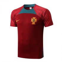 Mens Portugal Short Training Jersey Red 2022/23