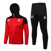 Mens Arsenal Hoodie Sweatshirt + Pants Suit Red 2021/22