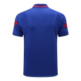 Mens Atletico Madrid Polo Shirt Blue 2021/22