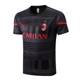 Mens AC Milan Short Training Jersey Black 2022/23