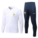 Mens France Jacket + Pants Training Suit White 2022