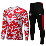 Mens Manchester United Training Suit Red - White 2021/22