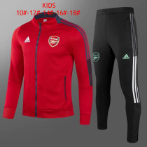 Kids Arsenal Jacket + Pants Training Suit Red 2021/22