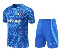 Mens Chelsea Short Training Suit Blue 3D 2022/23