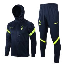 Mens Tottenham Hotspur Hoodie Jacket + Pants Training Suit Navy 2021/22