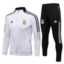 Mens Benfica Jacket + Pants Training Suit White 2021/22