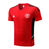 Mens Manchester United Short Training Jersey Red 2022/23
