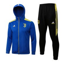 Mens Juventus Hoodie Jacket + Pants Training Suit Blue 2021/22