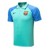 Mens Barcelona Polo Shirt Green 2022/23