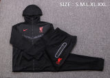 Mens Liverpool Hoodie Jacket + Pants Training Suit Black 2022/23