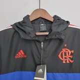 Mens Flamengo All Weather Windrunner Jacket Black - Blue 2022/23