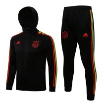 Mens Ajax Hoodie Jacket + Pants Training Suit Black 2021/22