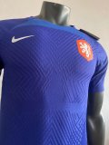 Mens Netherlands Pre-Match Short Training Jersey Blue 2022 - Match