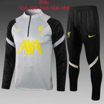 Kids Liverpool Training Suit Grey 2021/22