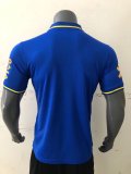 Mens Brazil Polo Shirt Blue 2022
