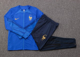 Kids France Jacket + Pants Training Suit Blue 2022