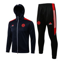 Mens Bayern Munich Hoodie Jacket + Pants Training Suit Royal 2021/22