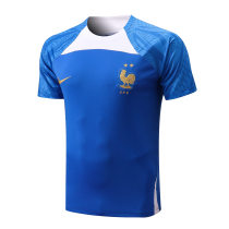 Mens France Short Training Jersey Blue 2022