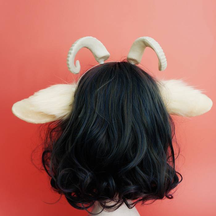 sheep ears headband, animal cosplay ear, White sheep ears, lamb ear headband,  Off White sheep ears,